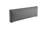 sunnypillow Palettenkissen mit abnehmbarem Bezug Palettenauflage Palettenpolster Palettensofa Sitzkissen Rückenlehne Indoor / Outdoor Rückenkissen 120x40x20/10cm Anthrazit