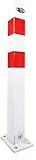 HSM Parkpfosten Absperrpfosten Poller klappbar 70 cm Sperrpfosten Parkplatzsperre Wegsperren Klapppfosten Parkwatch Barrierepfosten