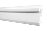 10 Meter | LED Sockelleisten | indirekte Beleuchtung | weiss | Kabelkanal | hartes Styropor | Fussleisten | 109x22mm | HF-3