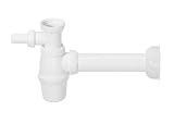 Wirquin 31230103 Verstellbares Siphon für 1 Spülbecken mit Waschmaschinen- und Wandanschluss