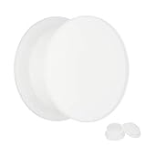 Treuheld® | 6mm Ohr Plug in Weiß | Acryl/Kunststoff | Gewinde - Schraubverschluss | Classic Flesh Tunnel Plug | Hochwertig und Hautfreundlich