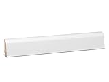 KGM Sockelleiste weiß Schlossberger Profil | Clip Leiste 20x45mm weiß | Echtholz Fussleiste ummantelt mit Qualitätsfolie | Bodenleiste zur unsichtbaren Montage mit KGM ExPress Clip | Länge 2.5m