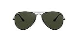 Ray-Ban MOD. 3025 Ray-Ban Sonnenbrille MOD. 3025 Aviator Sonnenbrille 58, Schwarz(Gestell:Schwarz L2823,Gläser: Grau Grün)