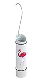 WENKO Luftbefeuchter, Wasserbehälter für Heizkörper, Luft Befeuchter Heizung, Edelstahl, Flamingo Motiv, 300ml Füllmenge