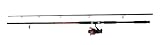 SHAKESPEARE Firebird 3-teilig Match Combo Rute und Rolle – Schwarz/Rot, 10 ft