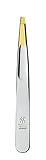 Zwilling 78159-001-0 Classic abgewinkelte Pinzette mit vergoldeter Spitze, poliert, vernickelt, 85 mm