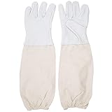 Imker Handschuhe ein Paar Sting Proof Ärmelbündchen belüftet Ärmel Universal Modell Imker Handschuhe Leder Bee Tools