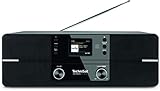 TechniSat DIGITRADIO 371 CD IR - Stereo Internetradio (DAB+, UKW, CD-Player, WLAN, Bluetooth-Audiostreaming, Farbdisplay, USB, AUX, Kopfhöreranschluss, Wecker, 10 Watt, Fernbedienung) schwarz