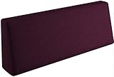 sunnypillow Palettenkissen mit abnehmbarem Bezug Kaltschaum Palettenauflage Palettenpolster Palettensofa Sitzkissen Rückenlehne Indoor Outdoor Rückenkissen 120x40x20/10cm Violett