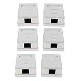 Homyl 6 pcs Netzwerk Kombidose zur Verwendung als Aufputzdose oder Unterputzdose, geeignet für Gigabit- und Ethernet-Netzwerke (10/100/1000 Mbit/s)