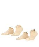 BURLINGTON Damen Sneakersocken Everyday 2-Pack - Baumwollmischung, 2 Paar, Beige (Sandstone 4024), Größe: 36-41