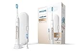 Philips HX9601/03 Expertclean 7300 Elektrische Zahnbürste mit Schalltechnologie, Andruckkontrolle, Reiseetui Weiß