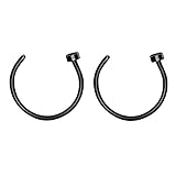 Bluelans® 2 Stück 316 L Chirurgenstahl Nasenpiercing Nasenring Fake Hoop Ring (8mm, Schwarz)