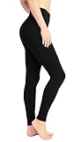 DeepTwist Yoga Hose für Damenchel Full-Length Leggings mit Breiten Bund Schwarz, UK-DT4005-Black-XL