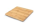 Soehnle Style Sense Bamboo Magic, digitale Holzwaage aus echtem Bambus, mit unsichtbarem Display, Körperwaage für ein warmes Fußgefühl, Personenwaage bis zu 180 kg, LED-Anzeige, Waage inkl. Batterien