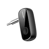 UGREEN aptX LL Aux Bluetooth Adapter Auto V5.0 Bluetooth Klinke Adapter Bluetooth Empfänger kompatibel mit Autoradio Stereoanlage Lautsprecher iPhone SE Galaxy S20 usw.
