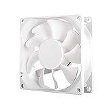 SilverStone SST-FM84 - FM Serie geräuscharmer 80 mm-Hochleistungs-Gehäuselüfter mit externer silberner Lüftersteuerung, weiß