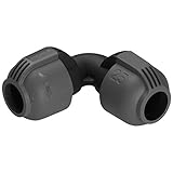 Gardena Sprinklersystem L-Stück: Rohrverbinder für Richtungsänderung des Verlegerohrs, 25 mm, Quick&Easy Verbindungstechnik, kompatibel mit Gardena Verlegerohre 25 mm, werkzeuglose Montage (2773-20)