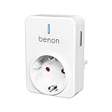 benon WLAN-Steckdose, steuerbar mit App, Alexa & Google - Timer & Wetter, max. 2300W