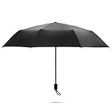 Unbekannt Regenschirm lässt Sonnencreme Anti-UV-Sonnenschirm schwarzer Kunststoff-Klappschirm dreifach Regenschirm mit Federn