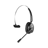 Bluetooth Headset 4.2 für PC Computer Handy zum Telefonieren 2 Handys Geräte Büro Office mit Mikrofon Callcenter 14h Auto Bügel iPhone 6s 7 Plus 8 X XS XR Samsung Galaxy S8 S9 S10 Huawei P20 P30