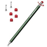 Mixoo Eingabestift, 2 in 1 Drehbarer Touchscreen Stift, Stylus Pen mit Ersatz-Disc und Faserspitze, Touch Pen für iPad iPhone Android Huawei Samsung Microsoft Tablet (Grün)