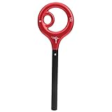 Alomejor Descender Climbing Descent Control Abseilgerät Rock Outdoor Climbing Aluminiumlegierung Descender Equipment(rot)