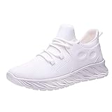 HEETEY Mode Herren Mesh Outdoor Sportschuhe Schnürschuhe atmungsaktiv Soft Bottom Sneakers Fitness Laufschuhe Atmungsaktiv rutschfeste Mode Sneaker Sportschuhe Freizeitschuhe