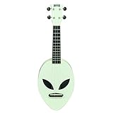 Mahalo Ukuleles Mahalo Creative Series Ukulele, Right Handed, Glow-in-the-Dark Green, Soprano (MC1AL ggn)