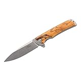 Herbertz Top-Collection TOP-Collection Einhandmesser, Stahl AISI 440, Griffschalen Olivenholz, Linerlock, Clip, Etui