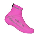 GripGrab Unisex – Erwachsene RaceAero Dünne Leichte Sommer Rennrad Überschuhe Aero Radsport Überzieher für Zeitfahren und Radrennen Shoe Covers Cycling, Pink Hi-Vis, Onesize (38-46)