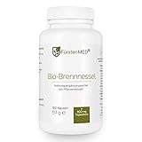 FürstenMED® Bio Brennnessel Kapseln - Hochdosiert 800 mg pro Tagesportion - Vegan - Laborgeprüft & Hergestellt in Deutschland - Ohne Zusätze