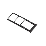 jbTec Dual SIM-Tray/SD-Card Karten-Halter passend für Samsung Galaxy A21s - Slot Schlitten Kartenhalter Karte Rahmen Simkarten Simkartenhalter, Farbe:Schwarz