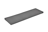 Naturholzmöbel Seidel Bankauflage Bankkissen Bankpolster Sitzkissen 80x38cm Bezug mit Reissverschluss, Stoff Panama, waschbar bei 30° (anthrazit)
