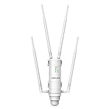 WAVLINK Outdoor WLAN Access Point, AC1200 Gigabit WLAN Wireless Extender, passiver PoE-Betrieb, unterstützt Router/Repeater/AP-Modus, IP65, Blitzschutz, Ideal für den Garten (PoE-Injektor enthalten)