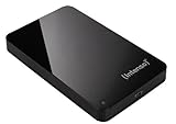 Intenso Memory Station 500 GB Externe Festplatte (6,35 cm (2,5 Zoll) 5400 U/min, USB 2.0, USB-Y Kabel) schwarz