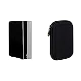 Western Digital 10 TB Elements Desktop Externe Festplatte USB3.0 -WDBWLG0100HBK-EESN & Amazon Basics Schutzhülle für Externe Festplatten