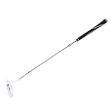 Golfschläger mit Edelstahlkopf, rechte Hand, Putter, Messing, 86,4 cm, Weiß