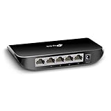 TP-Link TL-SG1005D 5-Port Gigabit/Netzwerk Switch (bis 2000 MBit/s, geschirmte RJ-45 Ports, Auto-MDI/MDIX, bis zu 70% Energie einsparen, Plug-and-Play Installation, lüfterlos) schwarz