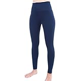 +MD Damen Figurformende Leggings Body Shaper Kompressionsleggins Bauchweg Leggings Hose NavyblueS