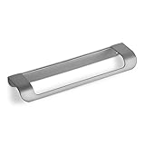 2 Stück Möbelgriff LYSE BA 160 mm Chrom matt für Schränke, Schubladen & Falttüren von Junker Design