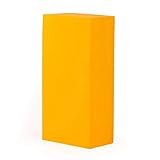 Yogaklotz ASANA BRICK, safran-gelb, Yogablock, praktisches Yogazubehör, Yoga Hilfsmittel auch für Anfänger