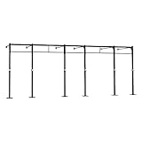 Capital Sports Dominate W 694.150 Wall Mount Wandmontage Power Rack Gym Rig Cross-Training Klimmzugstange 694 x 270 x 150 cm (J-Cups 7 x Pull-Up 3 x Squat Station) Stahl schwarz
