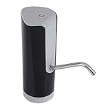 Yosoo Elektrische Drahtlose Automatische Wasserflasche Pumpe Flasche Trinkwasserpumpe Dispenser Trinkspender Filter Top Schalter Batterie betrieben(Schwarz)