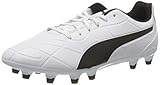 PUMA Herren Monarch FG Fußballschuh, White Black, 41 EU