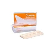 Sunzze Holzspatel (Mundholzspatel) ideal für Brazilian Waxing oder Wachsperlen. um präzisen Auftragen Sugaring Paste/Wachs zur Haarentfernung im Gesicht, Intim, Achsel & Beinbereich (100 Stück)