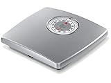 Soehnle Analog Loupe Personenwaage, silber, Waage mit einer Tragkraft von 130 kg, Personenwaage mit 1 kg Teilung, Körperwaage für gute Standsicherheit