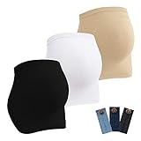 HBselect 3 er Bauchband für Schwangere nathlose atmungsaktive Schwangerschaft Stütz Umstands-Bauchbänder elastische stützend Schwangerschaftsgürtel keinen Druck Bauchstütze