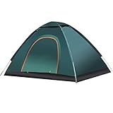 thematys Outdoorzelt leichtes Pop Up Wurfzelt Zelt in Orange-Grün mit Tragetasche - perfekt für Camping, Festivals und Urlaub (1-2 Personen)