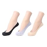 Gather Other 3 Paar Füsslinge Sneaker Ballerina Socken Unsichtbar NO Show Socken Baumwolle für Damen Mehrfarbig
